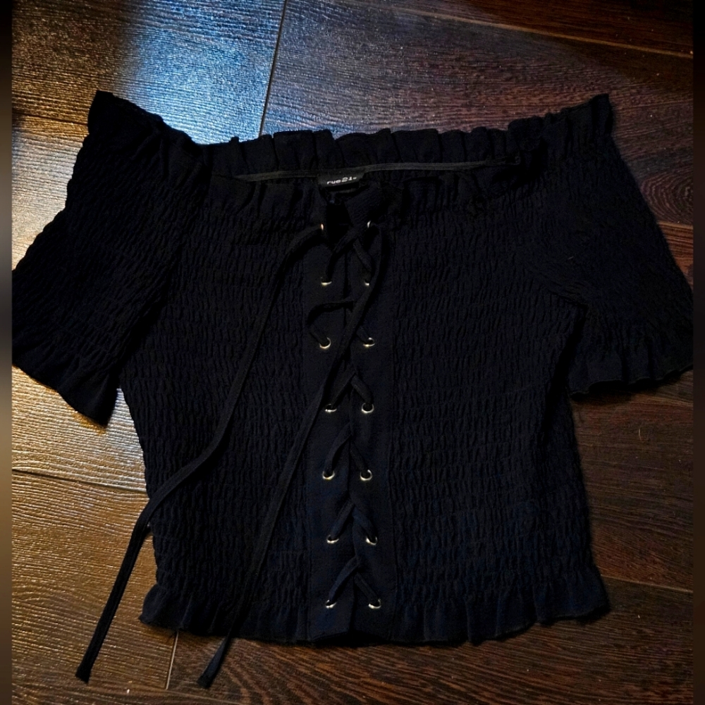2/$35 RUE21 off shoulder cropped corset top